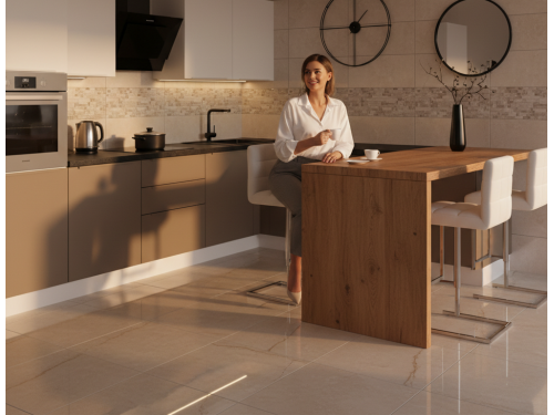 Керамогранит для пола кухни в интерьере: практичные решения и стильные идеи