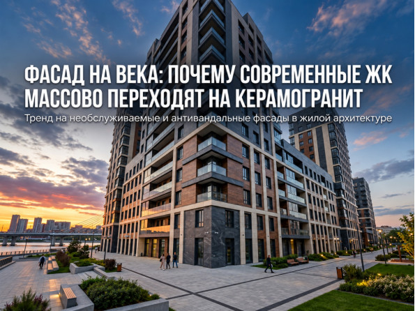 Фасад на века: почему современные ЖК массово переходят на керамогранит