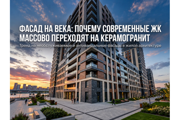 Фасад на века: почему современные ЖК массово переходят на керамогранит