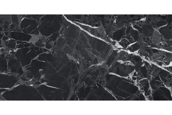 Керамогранит Simbel pitch черно-серый мрамор 120х60