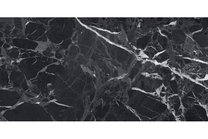 Керамогранит Simbel pitch черно-серый мрамор 120х60