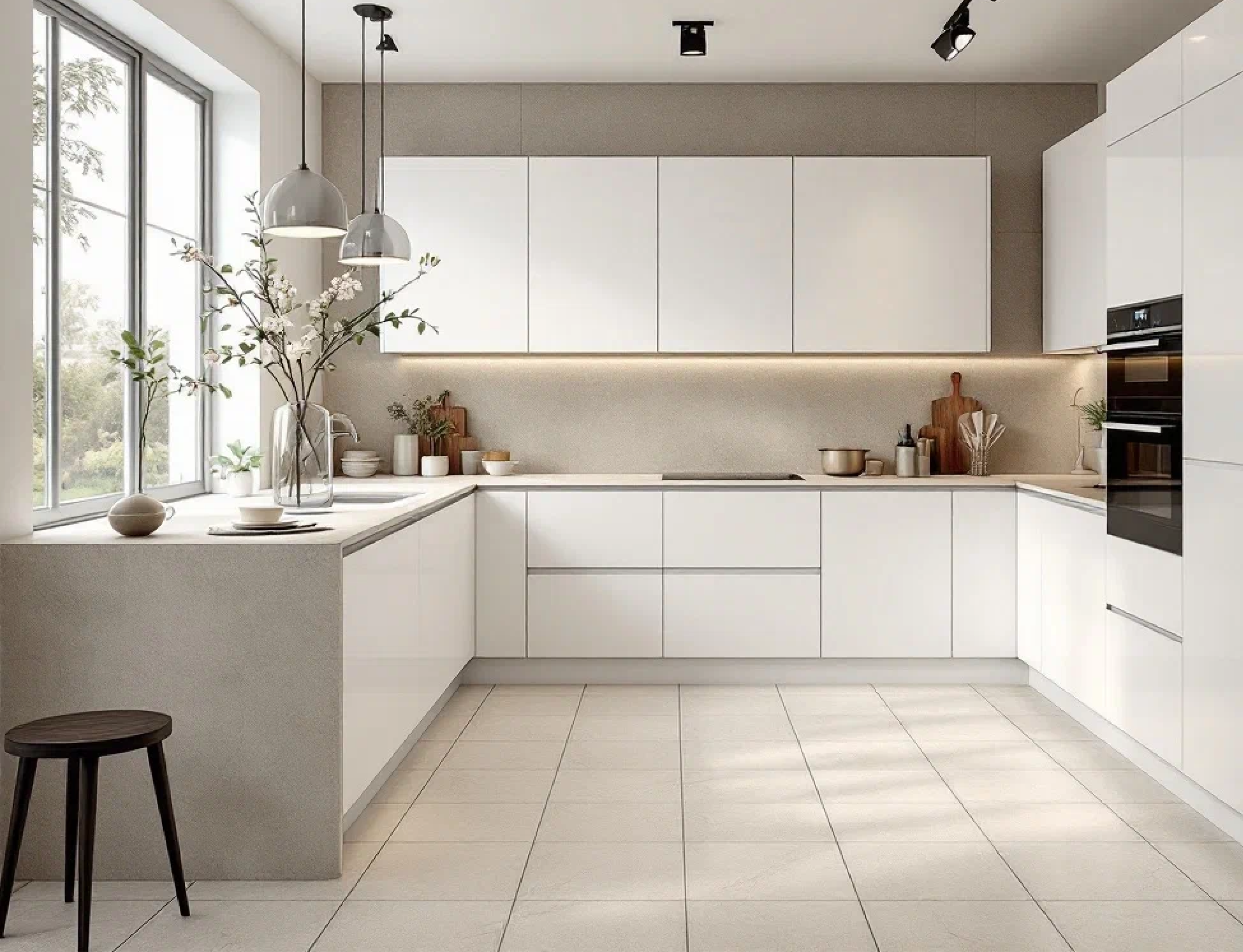 Актуальные идеи и тренды кухонных интерьеров с керамогранитом 